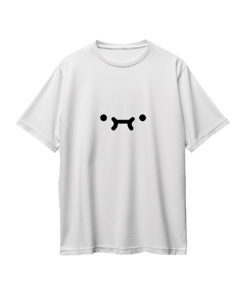 BONE FACE OVERSIZED TEE ( WHITE )