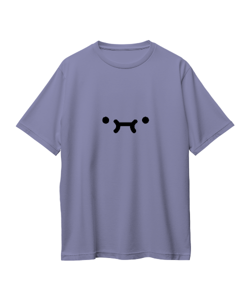 BONE FACE OVERSIZED TEE ( LAVENDER )