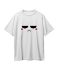 GRUMPY/ANGRY FACE OVERSIZED TEE ( WHITE )