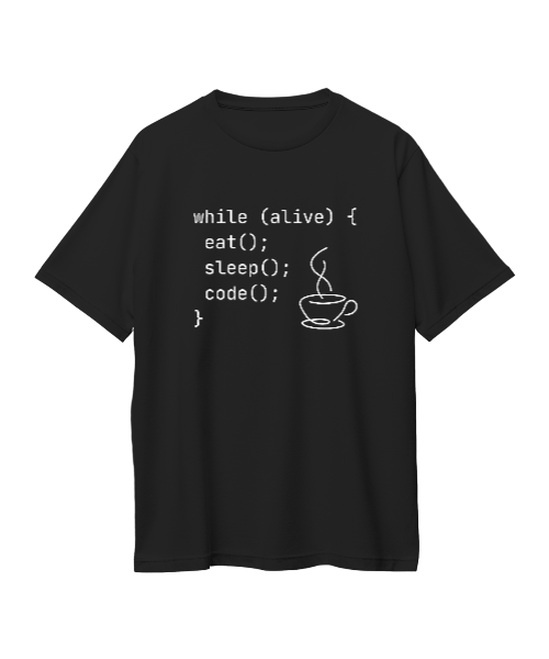 EAT SLEEP CODE TEE ( BLACK )